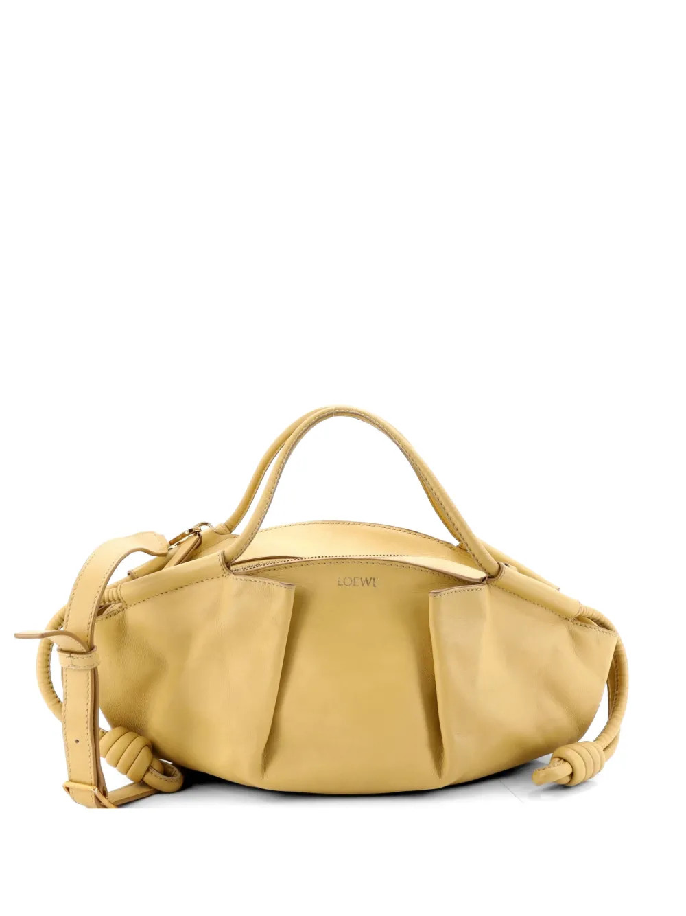 Loewe Pre-Owned Paseo Bag Shiny Nappa Calfskin Small Shoulder Bag | Neutrals | FARFETCH PT | Farfetch Global
