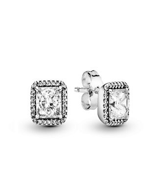 Square Sparkle Halo Stud Earrings | Macy's