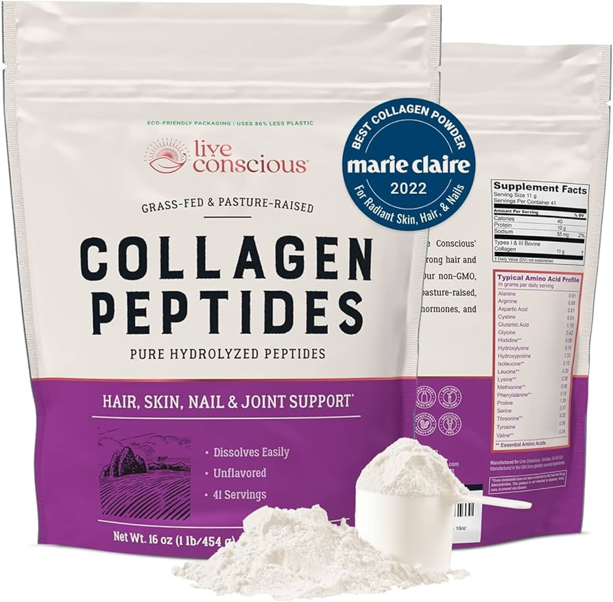 Collagen Peptides Powder - Naturally-Sourced Hydrolyzed Collagen Powder - Hair, Skin, Nail, and J... | Amazon (US)