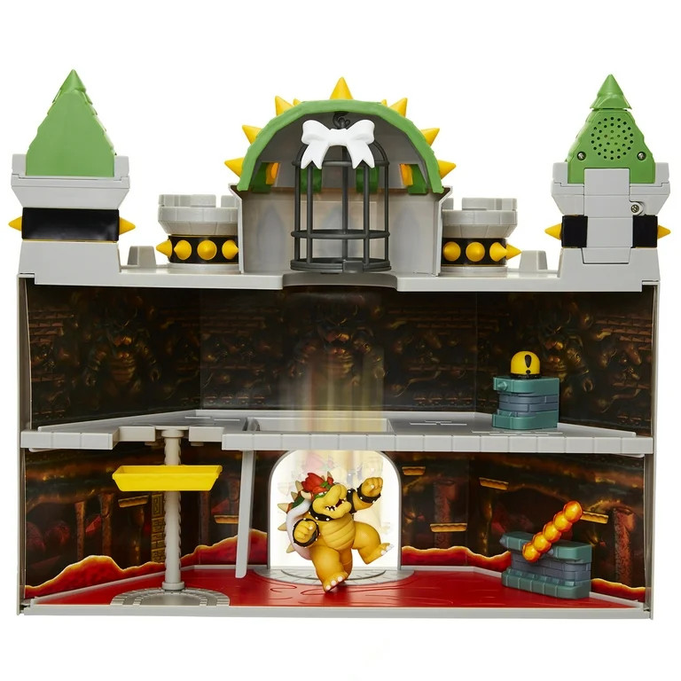 Nintendo Super Mario Deluxe Bowsers Castle 2.5 inch Action Figure Playset | Walmart (US)