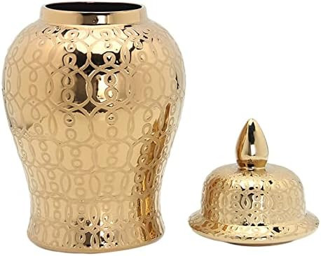 Ginger Jar Decor Decorative Vases Ceramic Jar with Lid Vase for Flowers, 31x15CM | Amazon (US)