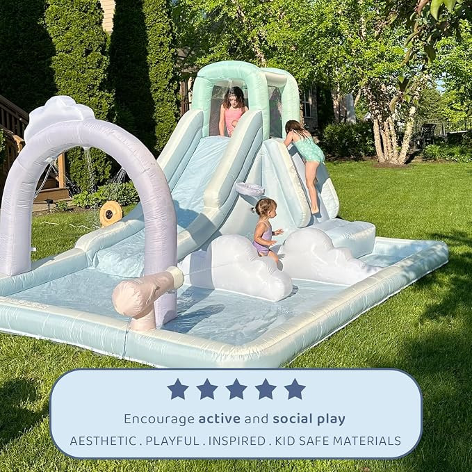 Bounceland Splash N’ Dash Dream Water Slide, 14.4ft L x 9.1ft W x 6.8ft H inflated Size, Outdoo... | Amazon (US)
