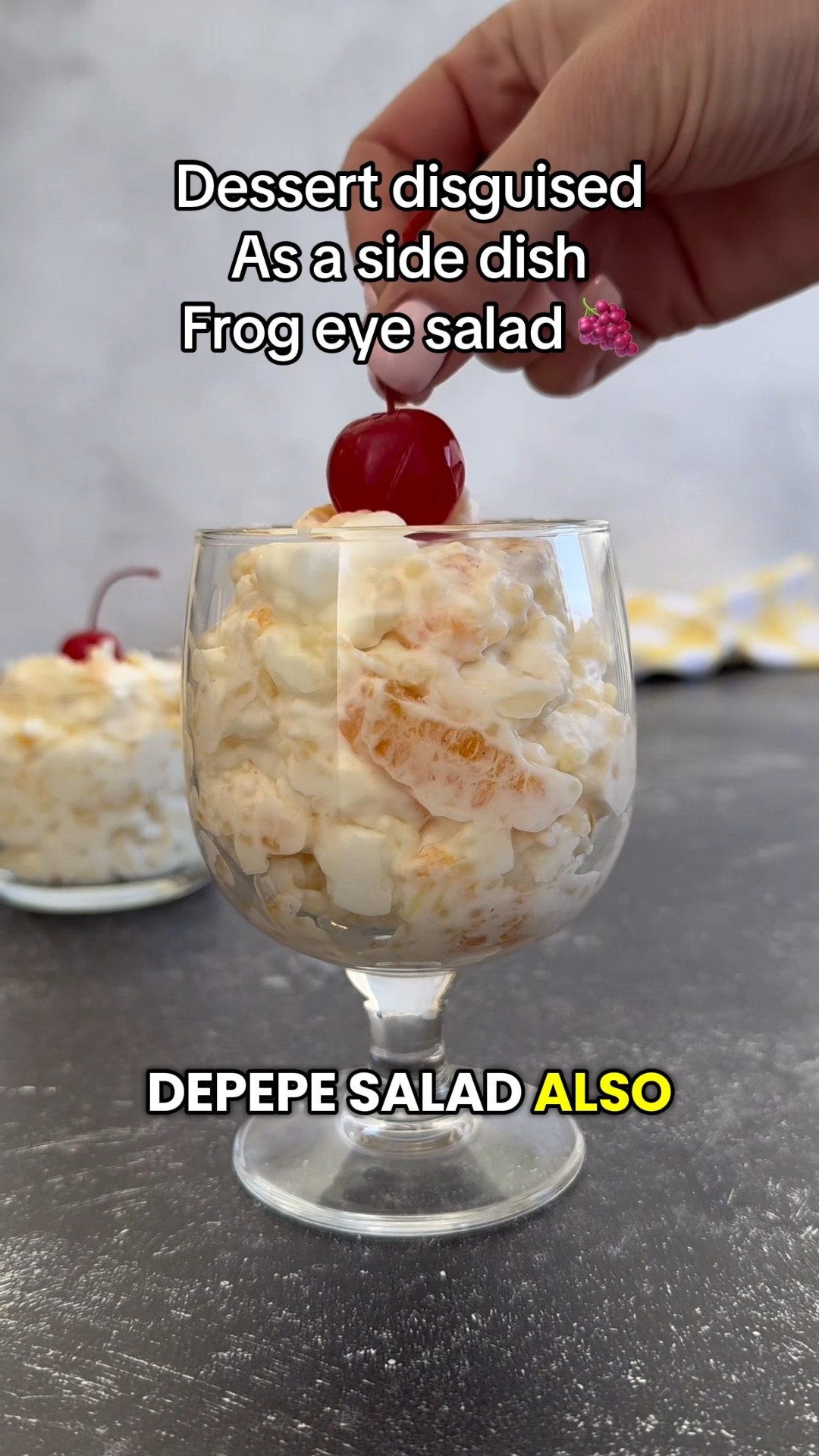 Nostalgic potluck favorite ✨

This frog eye salad is creamy, fluffy, fruity, and always the first thing gone. Linking the pretty cups I love for serving it at brunches, showers, potlucks, and holiday tables.

Want Recipe? Google "better from scratch frog eye salad"

#LTKHome #LTKSeasonal #LTKunder50 #frogeyesalad #potluckdessert #dessertcups #partyfoodideas #summerentertaining
