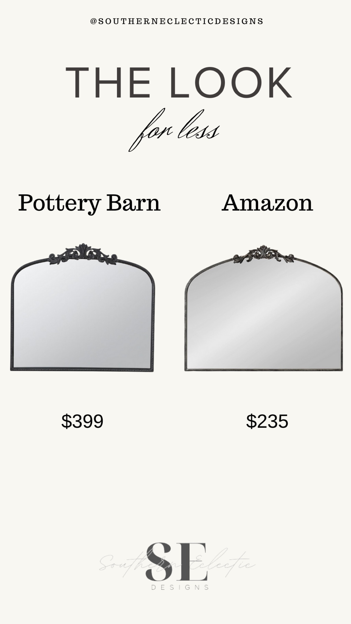 Pottery Barn dupe! This Amazon mantle mirror is almost identical, not only in looks but also size. 👏🏼

Amazon 
Mantle Mirror
Pottery Barn
Dupe
Look for Less


#LTKMostLoved #LTKhome #LTKfindsunder50