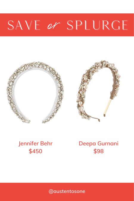 Would you rather splurge or save on a bridal headband? Here are two great options!

#LTKwedding #LTKunder100