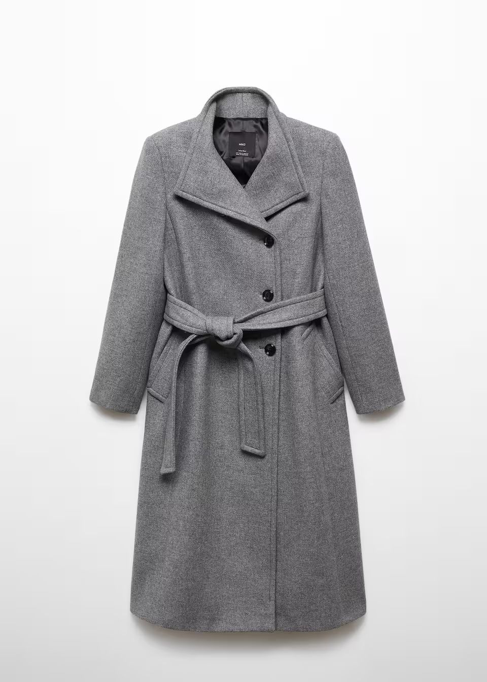 Woolen coat with belt -  Women | Mango USA | MANGO (US)