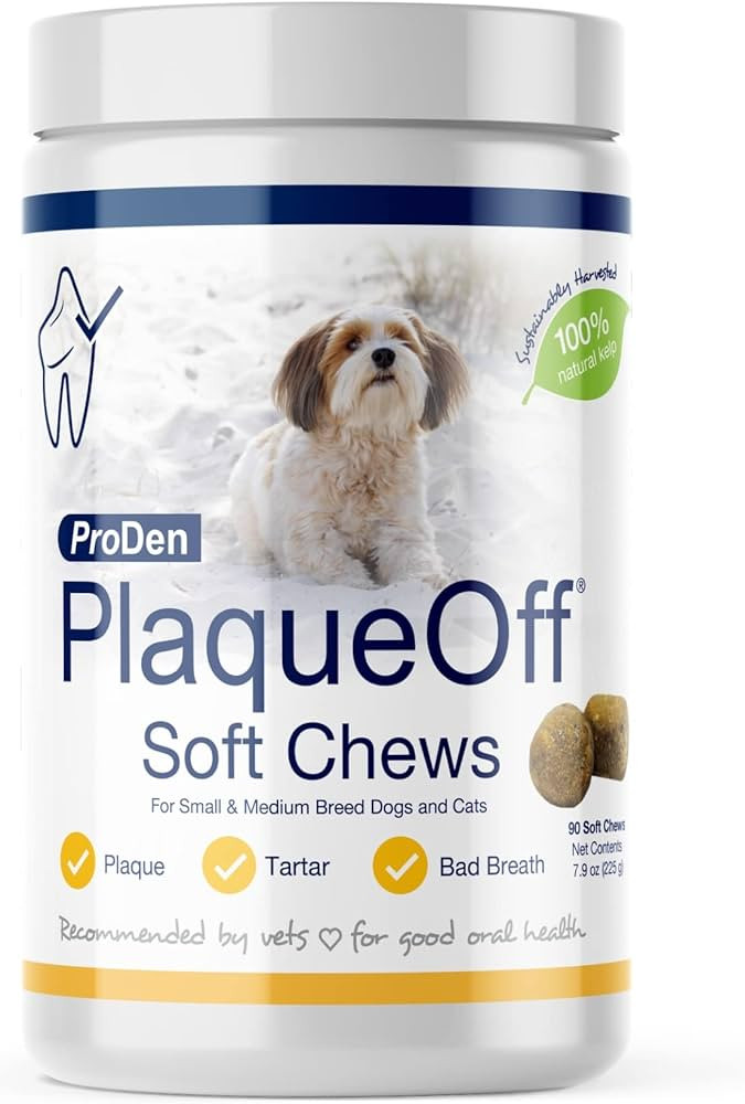ProDen PlaqueOff Soft Chews with Natural Kelp - for Small & Medium Breed Dogs & Cats - Supports N... | Amazon (US)