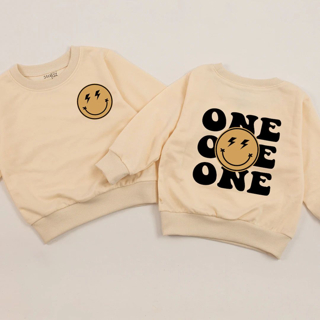 One Happy Dude Matching Birthday Sweatshirt 1st Birthday Bodysuit Smile Birthday Romper Baby Birt... | Etsy (US)