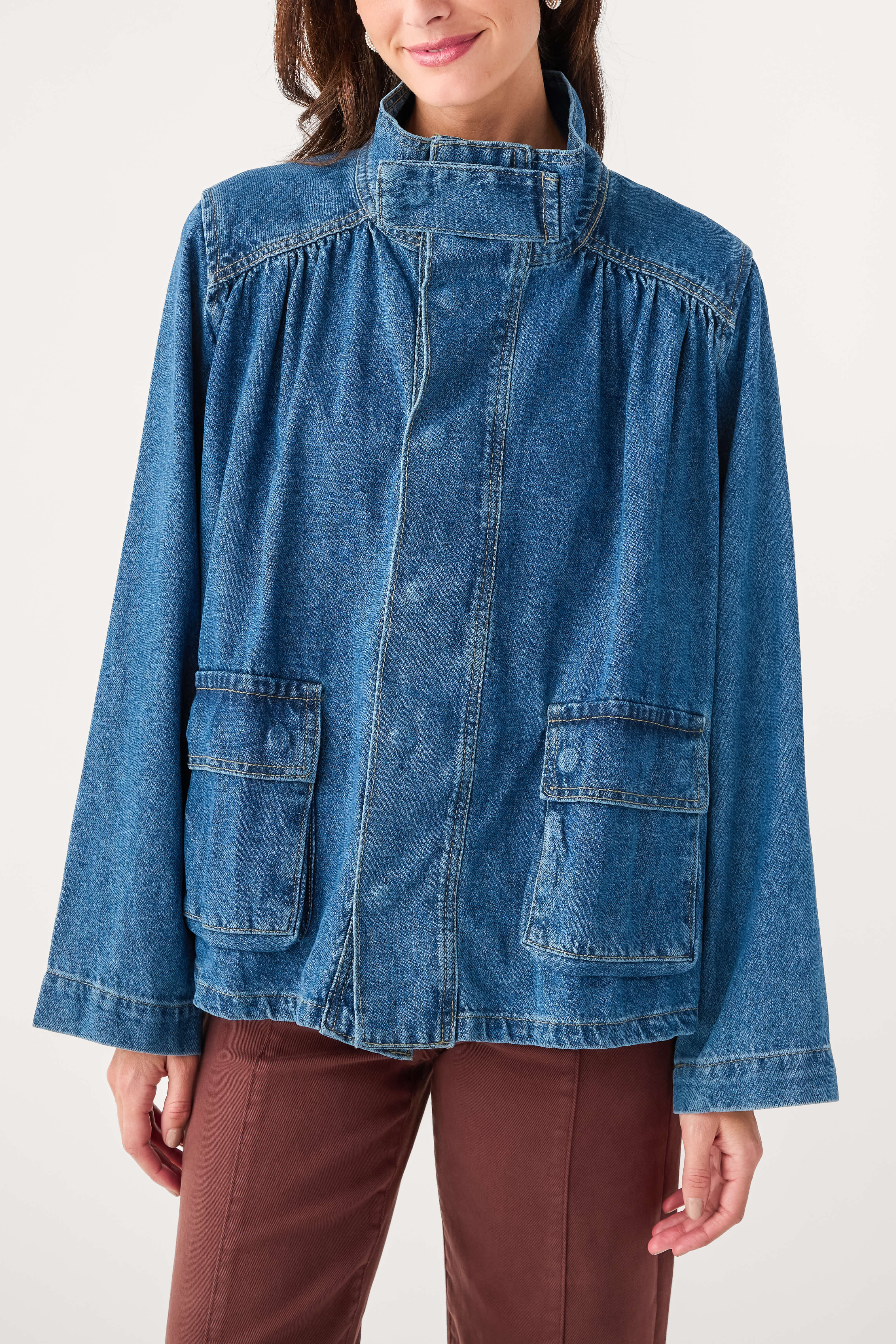&Merci Oversized Denim Jacket | Social Threads
