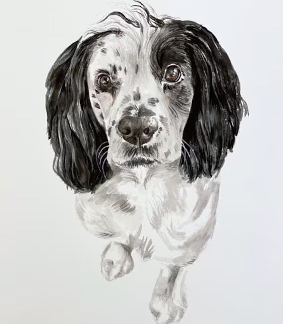 9x12 Custom Watercolor Pet Portrait | Etsy (US)