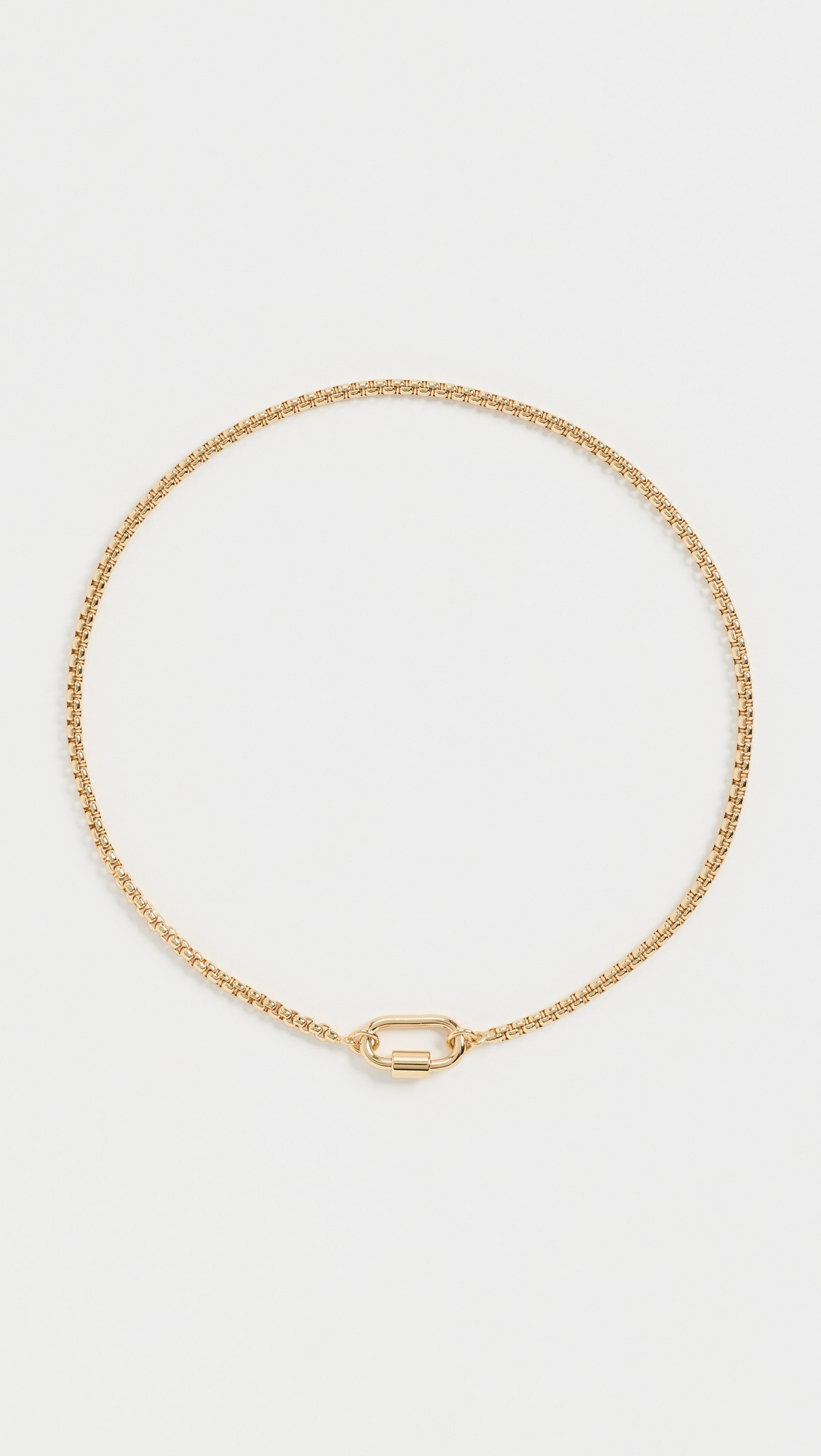 Madewell Mini Carabiner Puffy Box Chain Warm Gold One Size | Shopbop