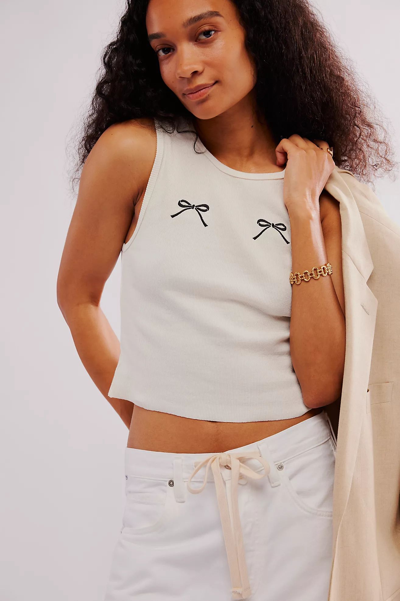 Bow Embroidered Tank | Free People (Global - UK&FR Excluded)