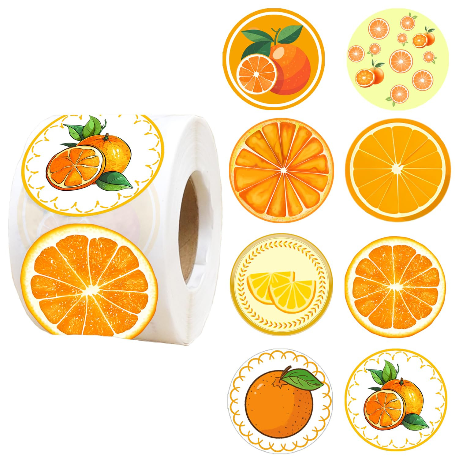 500 Little Orange Themed Stickers Tangerine Clementine Fruit Baby Shower Orange Clementine Birthd... | Amazon (US)