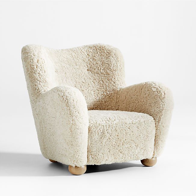 Le Tuco Shearling Accent Chair by Athena Calderone + Reviews | Crate & Barrel | Crate & Barrel
