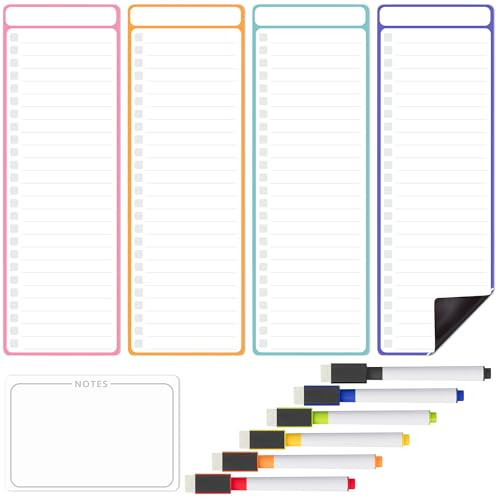 Mr. Pen- 4" x 12" Magnetic Dry Erase to Do List, 11 pcs, Neon Style, 4X Dry Erase to Do List White Board, 6X Colorful Whiteboard Markers and 6" x 4" Magnetic Whiteboard Note | Amazon (US)