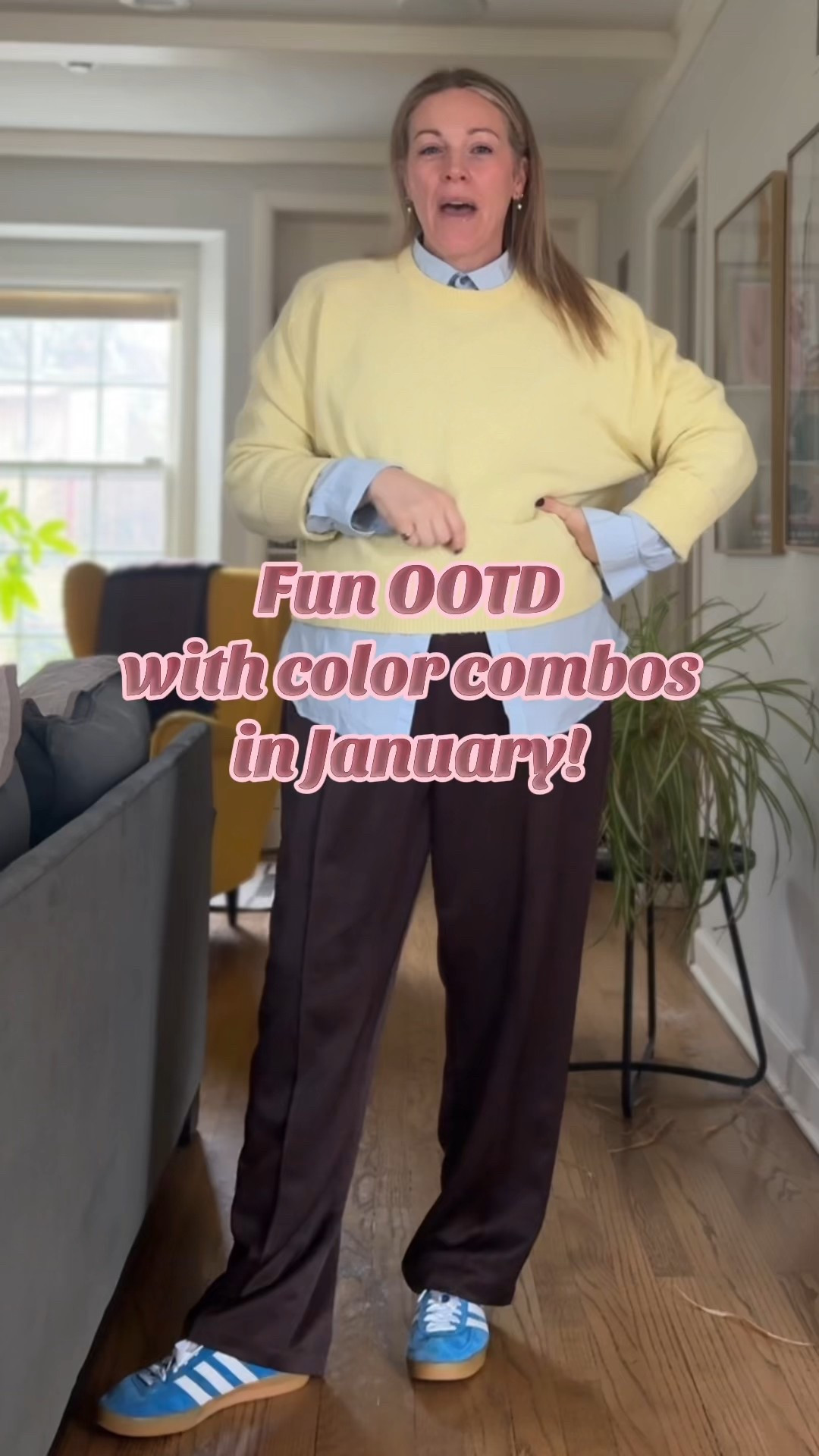 colorful January 💛🩵🤎

#LTKOver40 #LTKMidsize #LTKootd