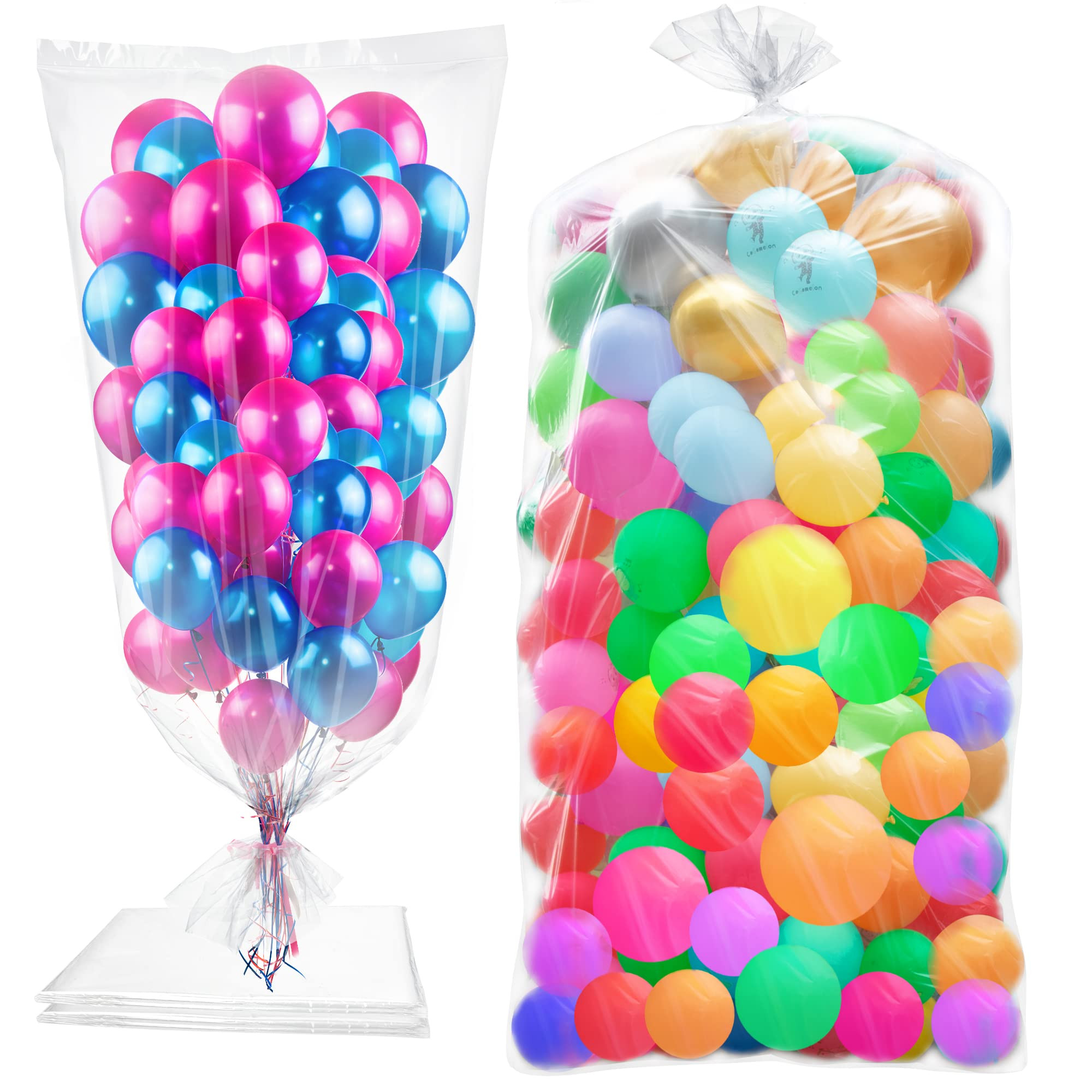 2 Pcs 98.4 x 59 Inches Large Balloon Bags for Transport, Big Plastic Balloon Storage Bag,Clear Ba... | Amazon (US)