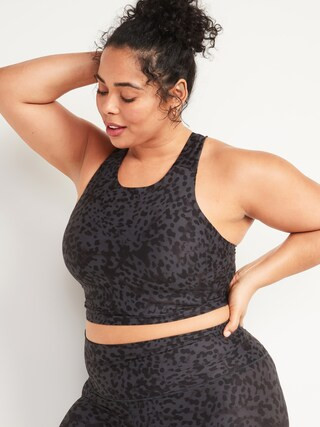 Light Support Powersoft Plus-Size Long-Line Sports Bra | Old Navy (US)