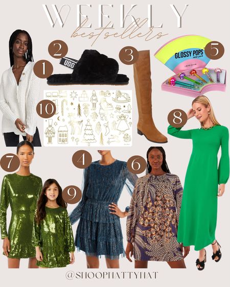 Lil gloss - holiday dresses - holiday fashion - ugg slippers - coloring placemat - fall fashion - fall dresses 

#LTKHoliday #LTKshoecrush #LTKstyletip