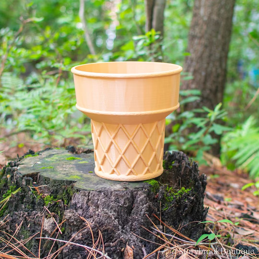 Jumbo Ice Cream Cone Planter 3D Printed - Etsy | Etsy (US)
