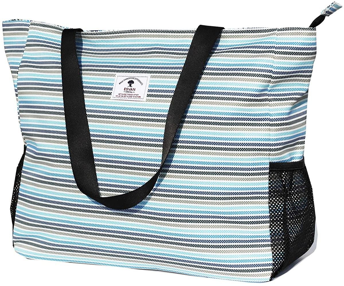 LARGE BEACH BAG Water Resistant Lightweight 20 inch Women Oversize Tote Bag for Gym Beach Travel ... | Amazon (US)