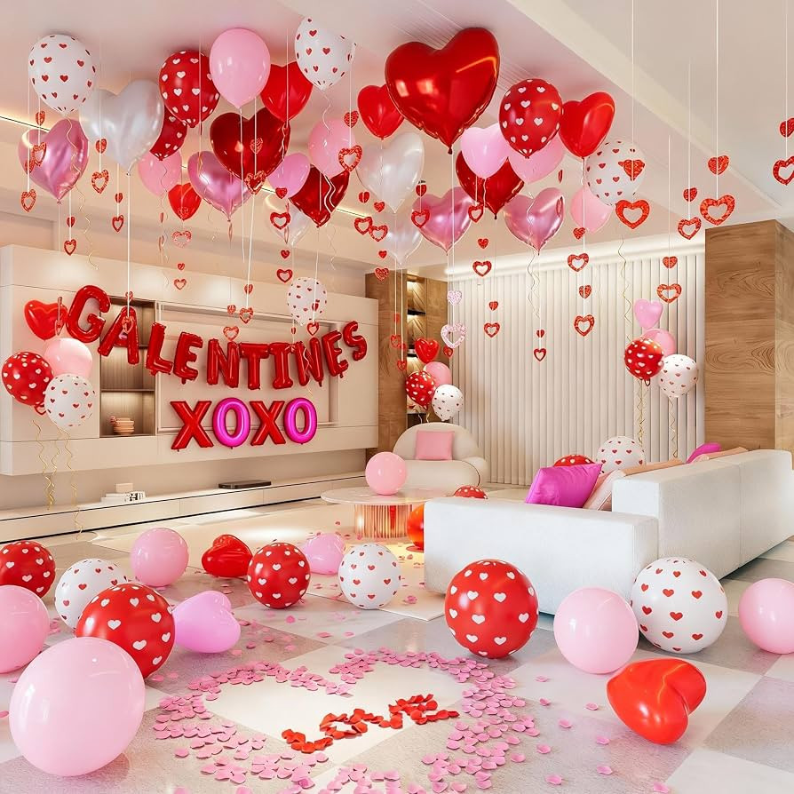 Belscebels Happy Galentines Day Decorations for Party Supplies, Heart Galentines Balloons Arch, G... | Amazon (US)