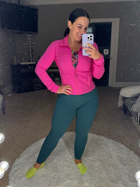 Feeling spring headed to the gym. Fun colors always make a workout better. Wearing a size 10 jacket  

#LTKfitness #LTKover40 #LTKmidsize