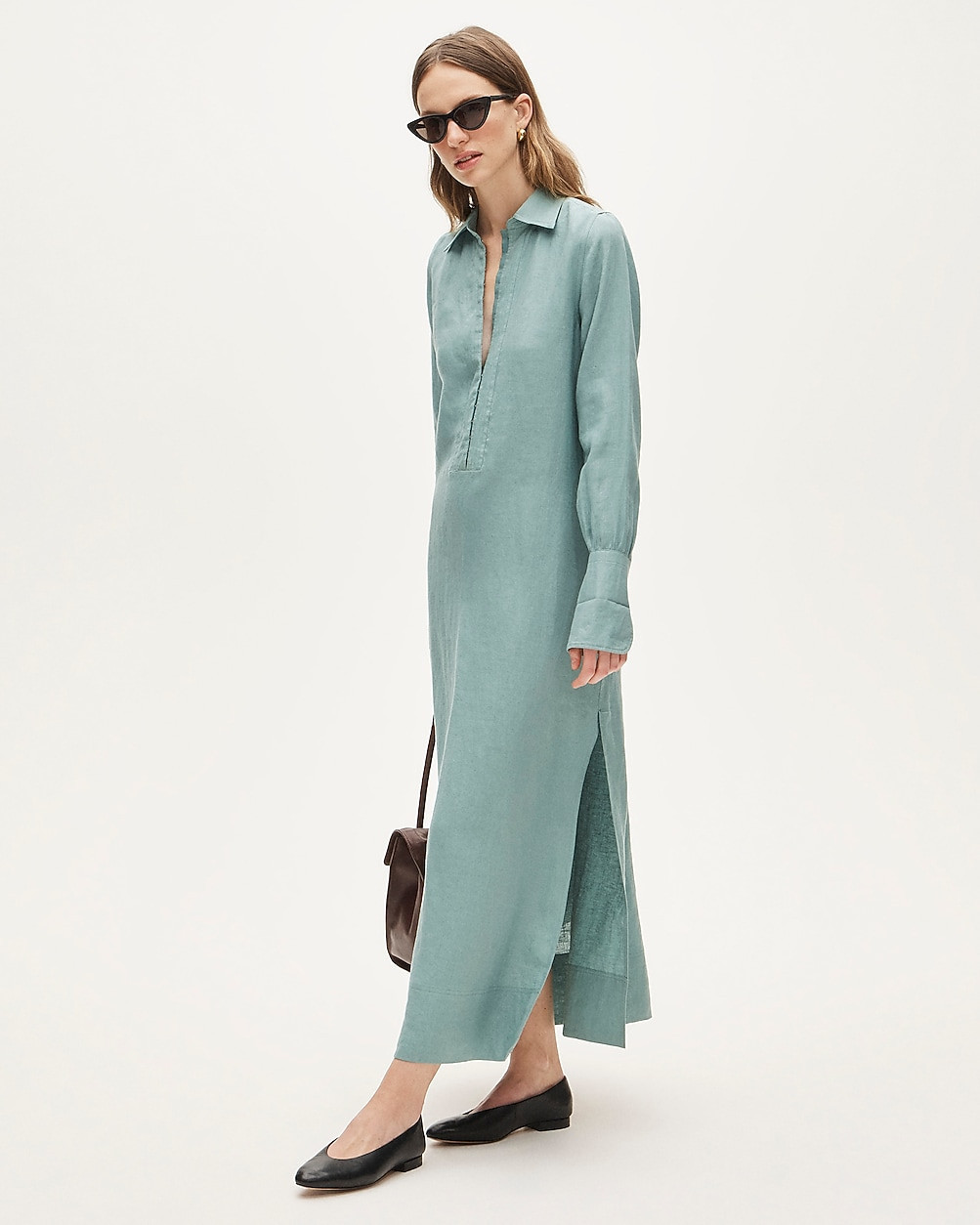 Petite tunic dress in linen | J. Crew US