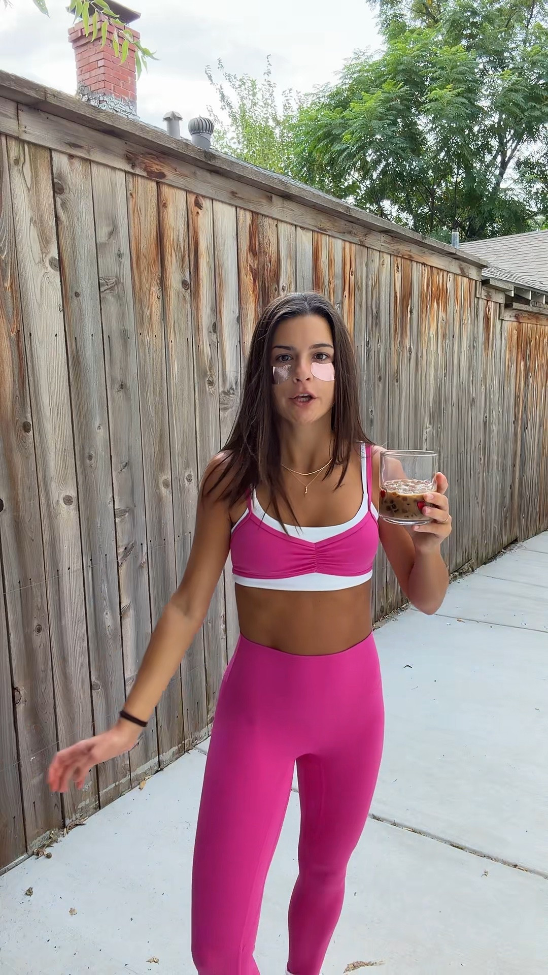walk ootd ft. @athluna 🤸🏻‍♀️💞 new balance 740 sneakers from @Zappos !! 
obsessed with this hot pink set & looove the buttery-soft fabric
#athluna #shopathluna #pinkoutfit #workoutset #pilatesoutfit


layered sports bra,
hot pink set, pilates outfit

#LTKfitnessgoals #LTKActive #LTKmorningroutine