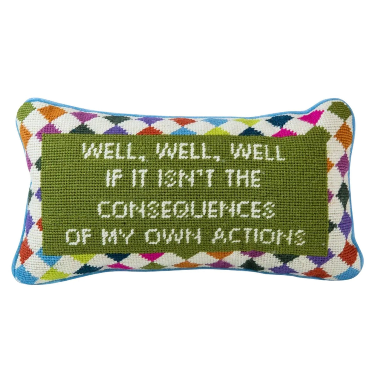 Well, Well, Well Decorative Needlepoint Throw Pillow | The Well Appointed House, LLC