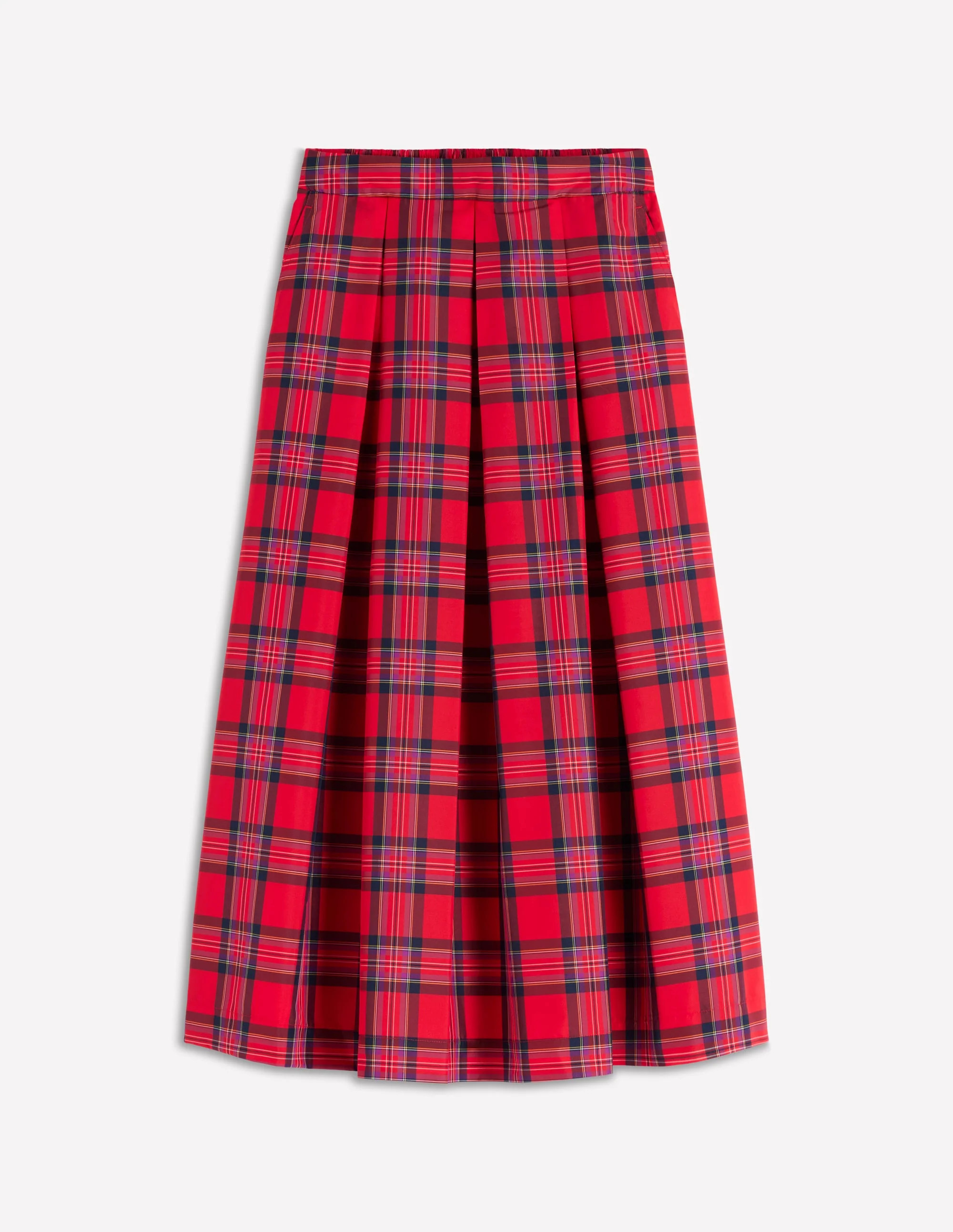 Verity Tartan Midi Skirt-Red, Navy & Purple Brand Check | Boden (US)