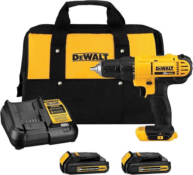 DEWALT 20V Max Cordless Drill Driver Set, 2 Speed, High Performance Motor, Includes 2 XR 1.3Ah Li... | Amazon (US)