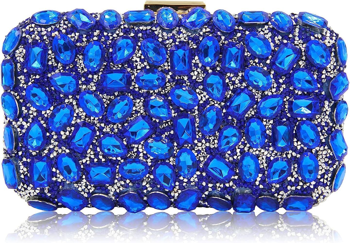 Milisente Clutch Purses For Women, Crystal Clutches Evening Bags Gemstone Clutch Purse For Weddin... | Amazon (US)