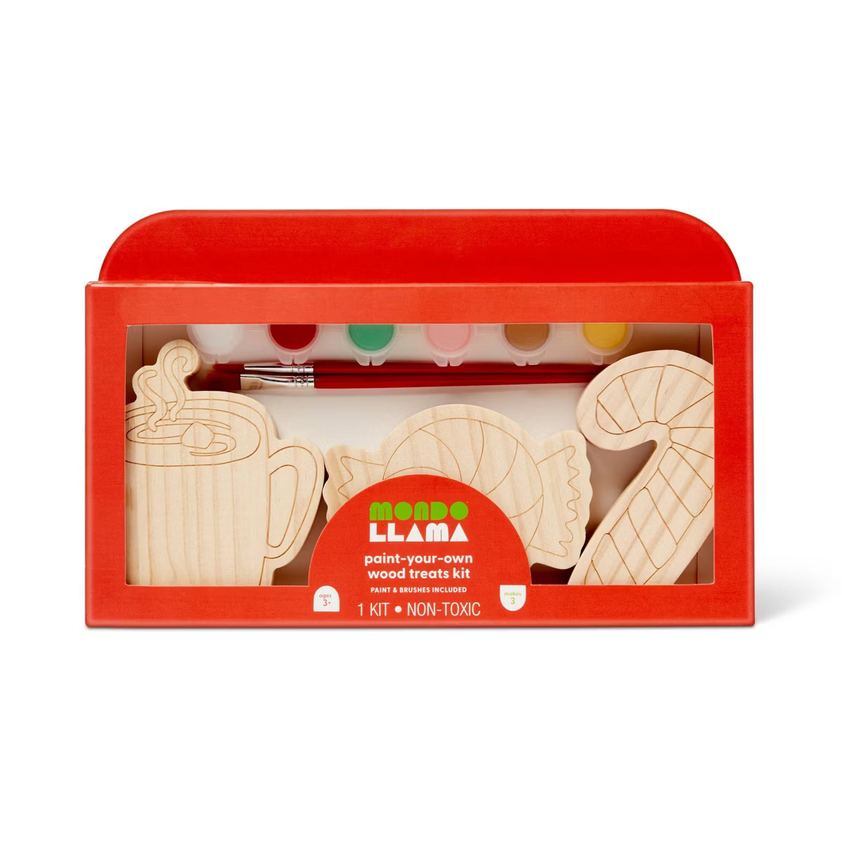 Christmas Craft Paint-Your-Own Wood Treats Kit - Mondo Llama™ | Target