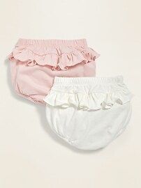 Unisex Jersey Ruffle-Back Bloomer Shorts 2-Pack for Baby | Old Navy (US)