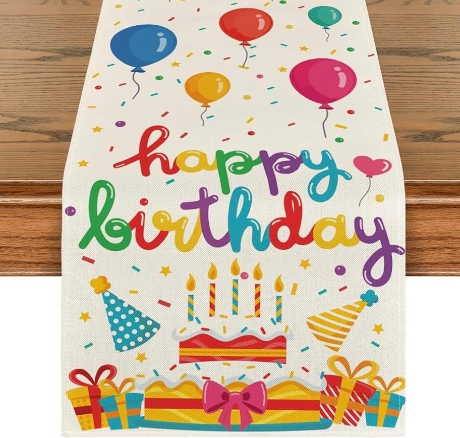 Birthday table runners for a party! So cute and colorful!

#LTKmomlife #LTKKids #LTKvlog