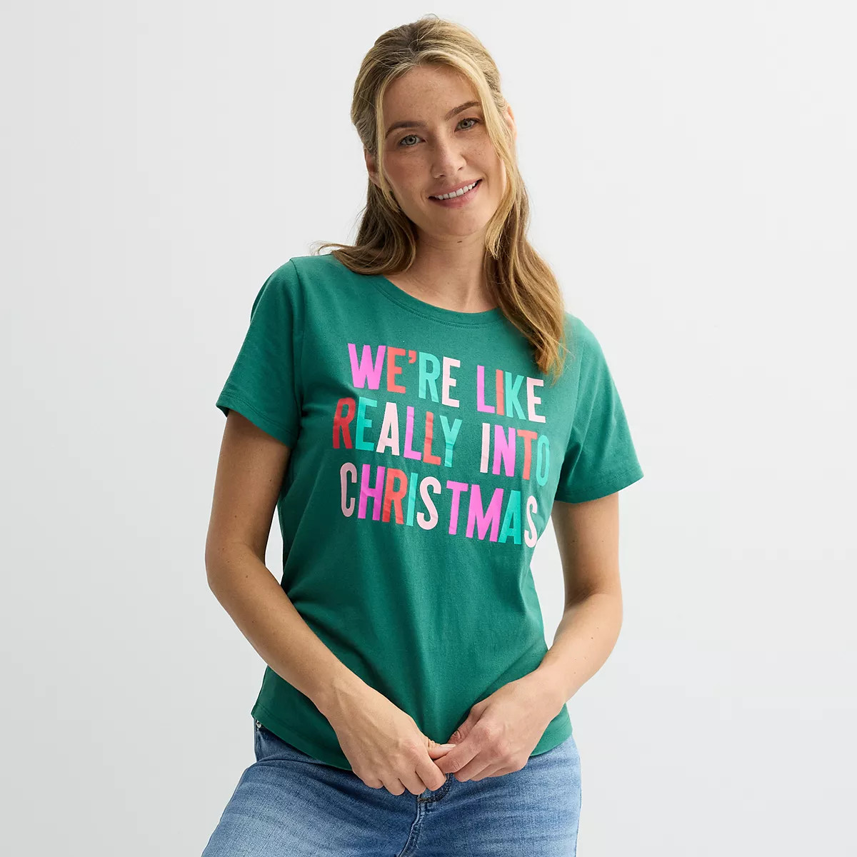 Women's We're Like Really Into Christmas Graphic Tee | Kohl's