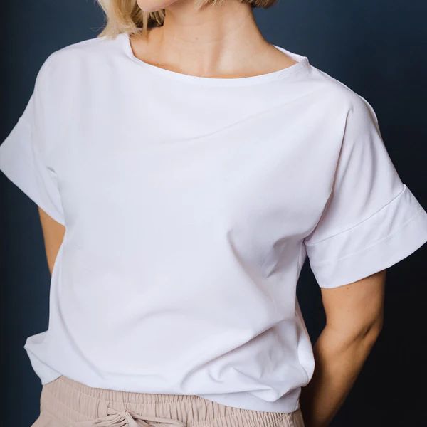 Boss Crop Tee, White | Albion Fit