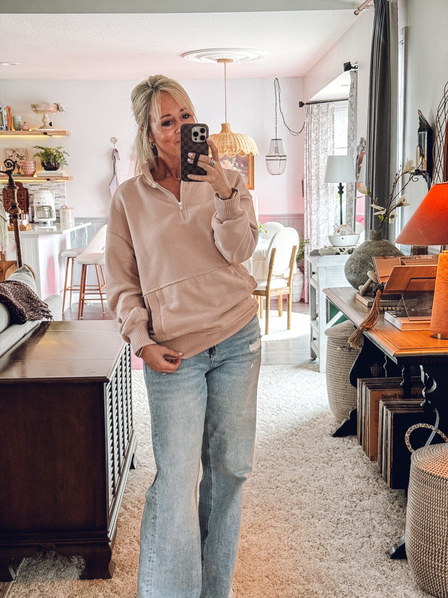Love a blush quarter zip 