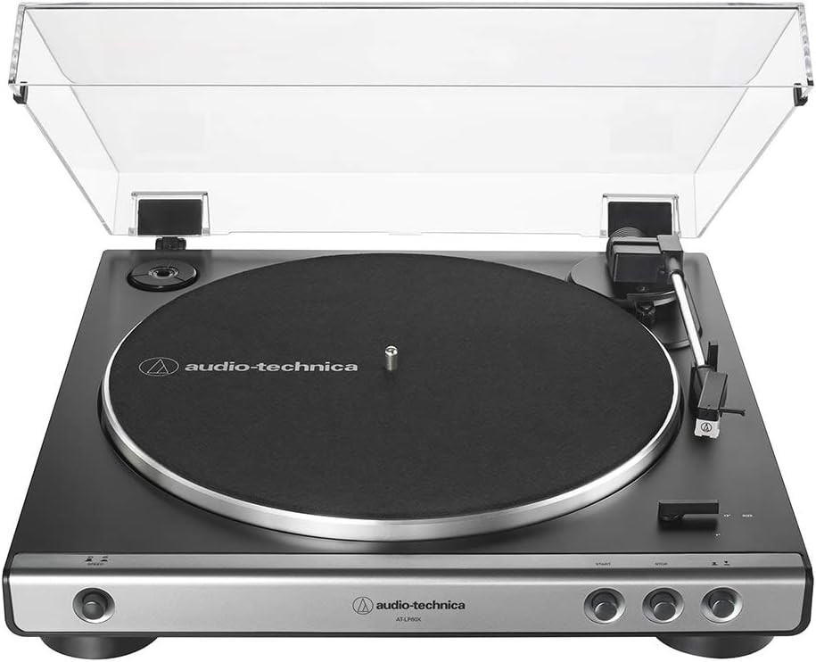 Audio-Technica AT-LP60X-GM Fully Automatic Belt-Drive Stereo Turntable, Gunmetal/Black, Hi-Fi, 2 ... | Amazon (US)