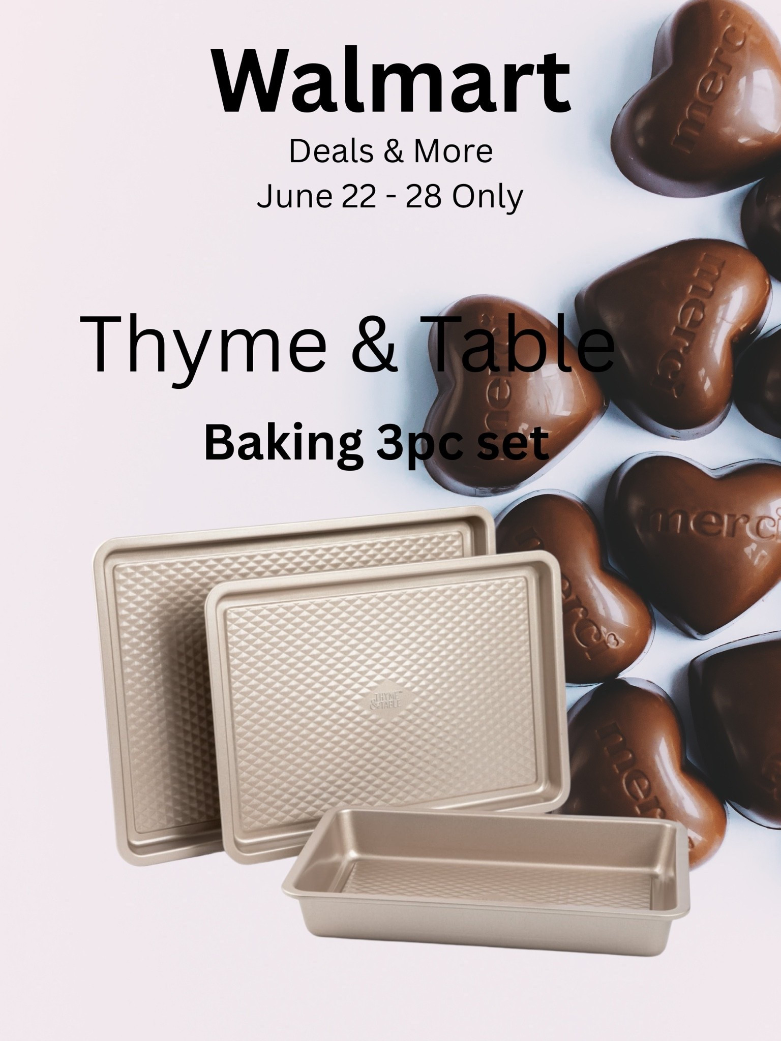Walmart Deals are HERE! 🙌

If you’ve had your eye on the Thyme & Table baking set, now is the time to grab it. These Walmart deals are only running June 22–28, and some of the best finds don’t stay in stock for long.

I love finding quality kitchen pieces at a great price, and this 3-piece baking set is such a good one for everyday baking.

Check out all my favorite Walmart finds before these deals are gone!

#WalmartDeals #WalmartFinds #ThymeAndTable #BakingEssentials #KitchenFinds #LTKHome #LTKSaleAlert #WalmartHome #LTKDeals

#LTKHome #LTKSaleAlert
