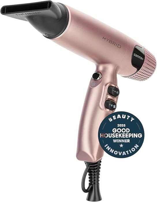 GAMMA+ Hybrid Professional Hair Dryer Lightweight, Ionic Technology, Low Noise with 2 Nozzles and... | Amazon (US)