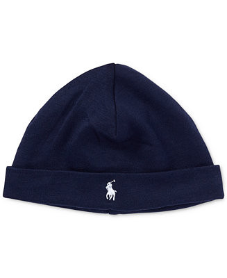 Polo Ralph Lauren Baby Boys Cotton Jersey Fold Over Beanie - Macy's | Macy's