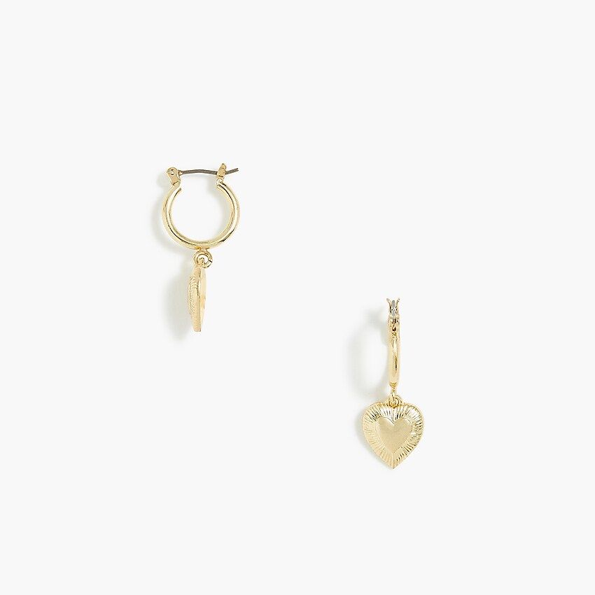 Gold heart earrings | J.Crew Factory