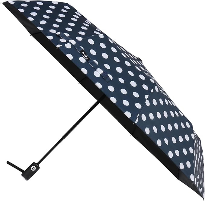 Agaric Cute Polka Dots Parasol Large Travel Umbrella for Rain & Sun, 46” UV Protection Auto Ope... | Amazon (US)