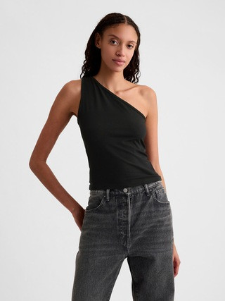 Modern One-Shoulder Cropped Tank Top | Gap (US)