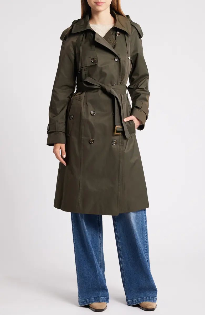 London Fog Water Resistant Belted Trench Coat | Nordstrom | Nordstrom