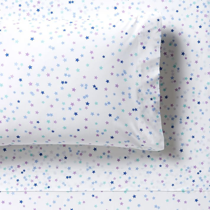 Clustered Stars Organic Percale Sheet Set | Pottery Barn Teen