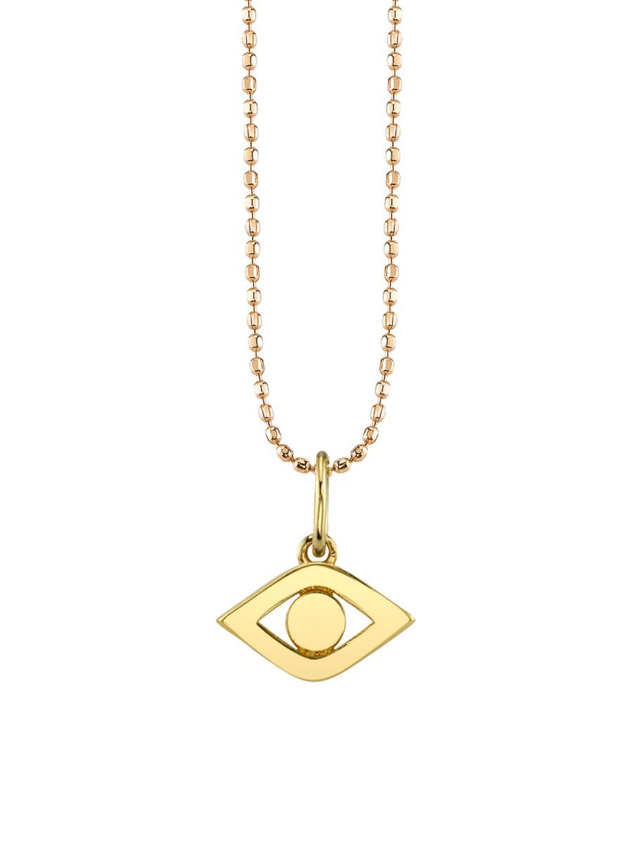 14K Yellow Gold Medium Evil Eye Pendant Necklace | Saks Fifth Avenue