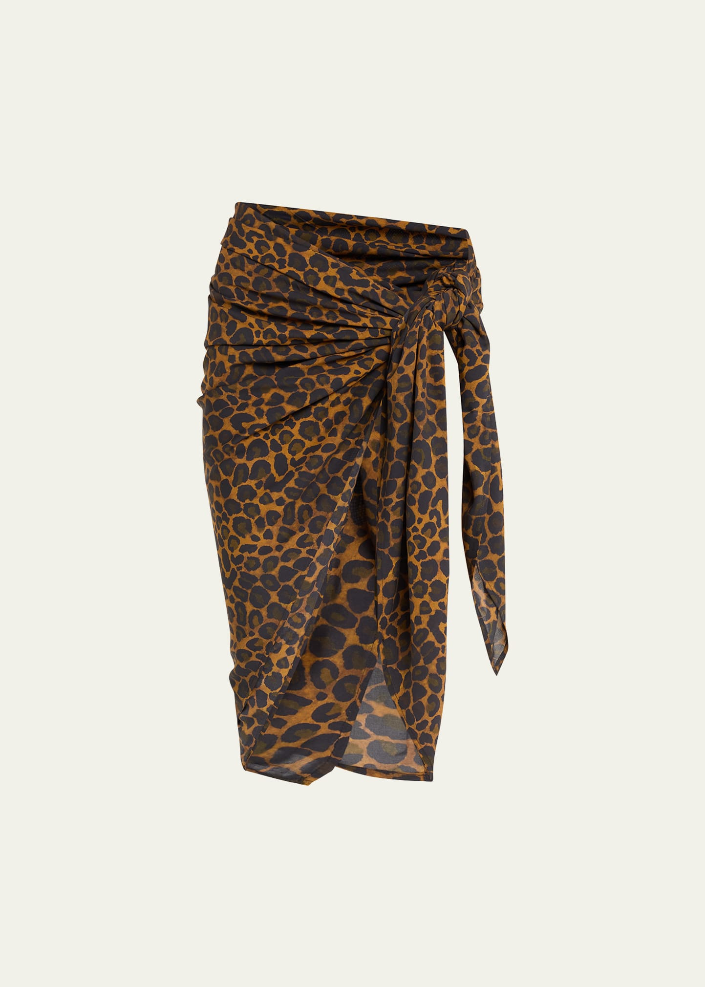 FISCH Volante Painted Leopard-Print Pareo Coverup | Bergdorf Goodman